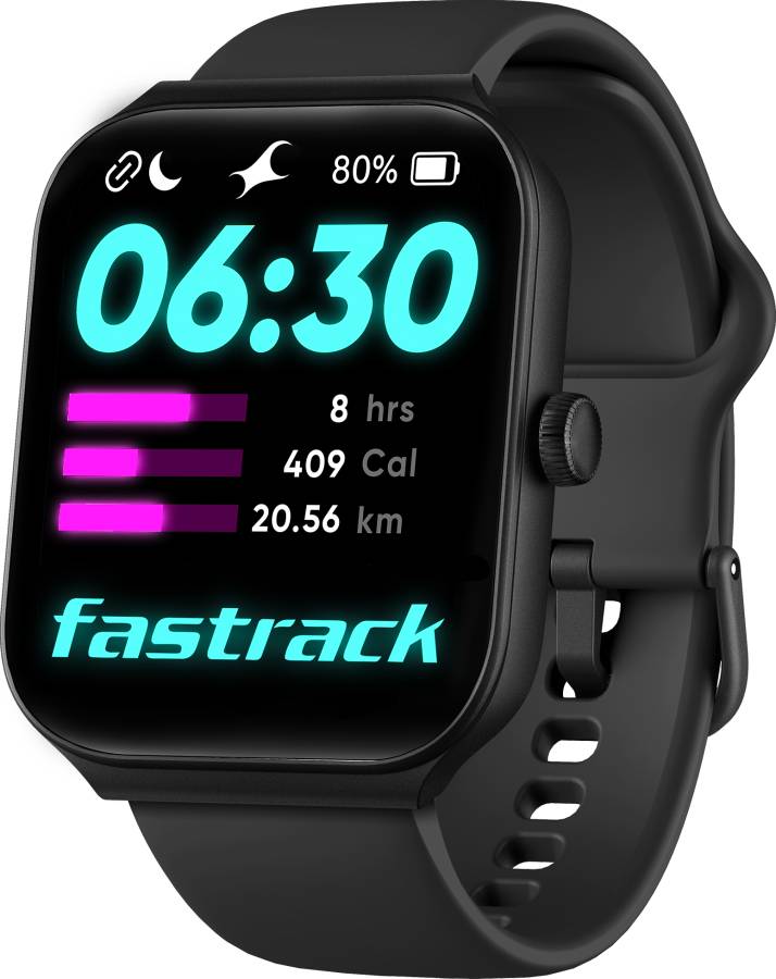 Fastrack Revoltt FS1 Max|Biggest 1.95'' UltraVU Curve Display|BT Calling|100+ Multisports Smartwatch Price in India