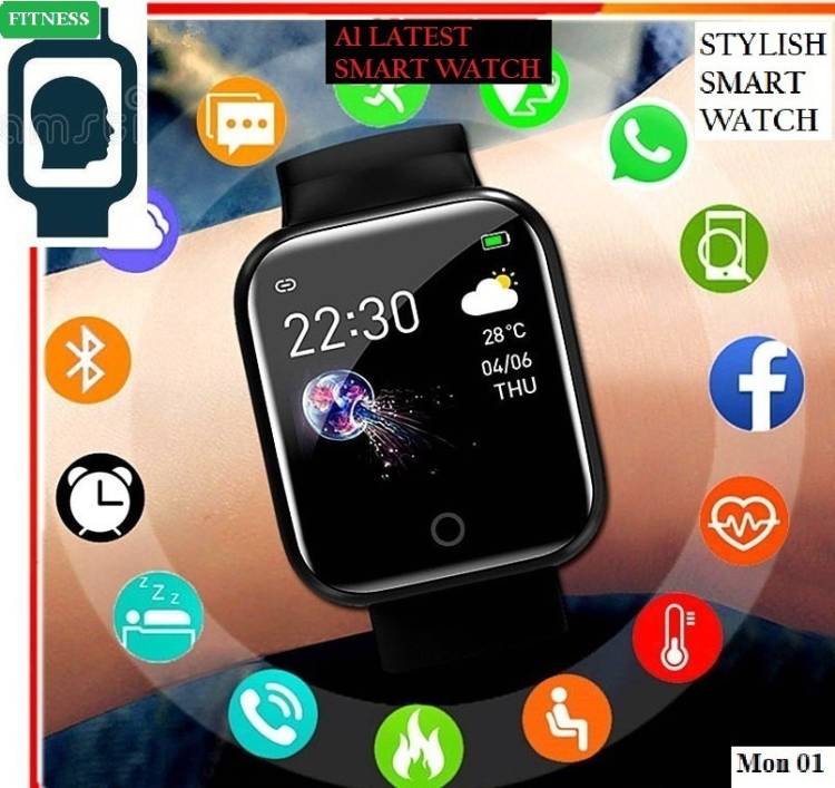YKARN D1356(A1) ADVANCE ACTIVITY TRACKER BLUETOOTH SMART WATCH BLACK (PACK OF 1) Smartwatch Price in India