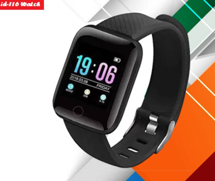 DILSHER V1146 ID116 PRO HEART RATE SMARTWATCH BLACK (PACK OF 1) Smartwatch Price in India