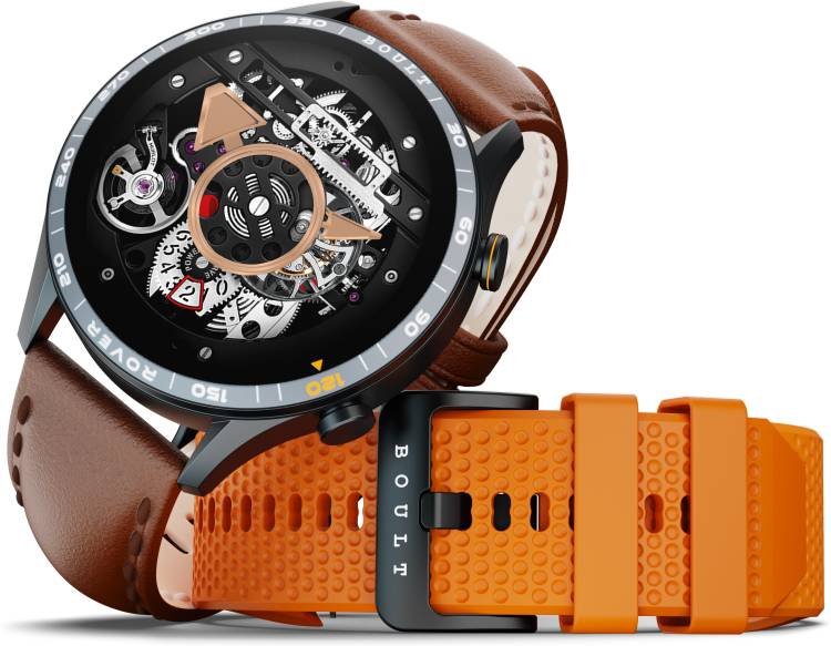 Boult Rover 1.3" HD AMOLED 600Nits High Brightness, Bluetooth Calling with Free Straps Smartwatch Price in India