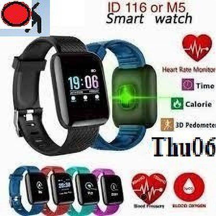 YORBAX S1643 ID116_ADVANCE FITNESS TRACKER STEP COUNT SMART WATCH BLACK(PACK OF 1) Smartwatch Price in India