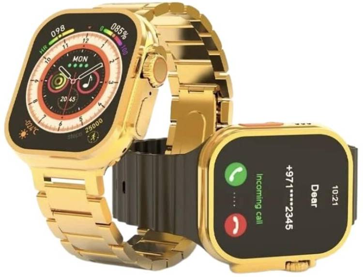 N & C Creation Sixs.n Watch 8 Ultra Gold Edition Smartwatch With 49 MM Display Dual Belt Smartwatch Price in India