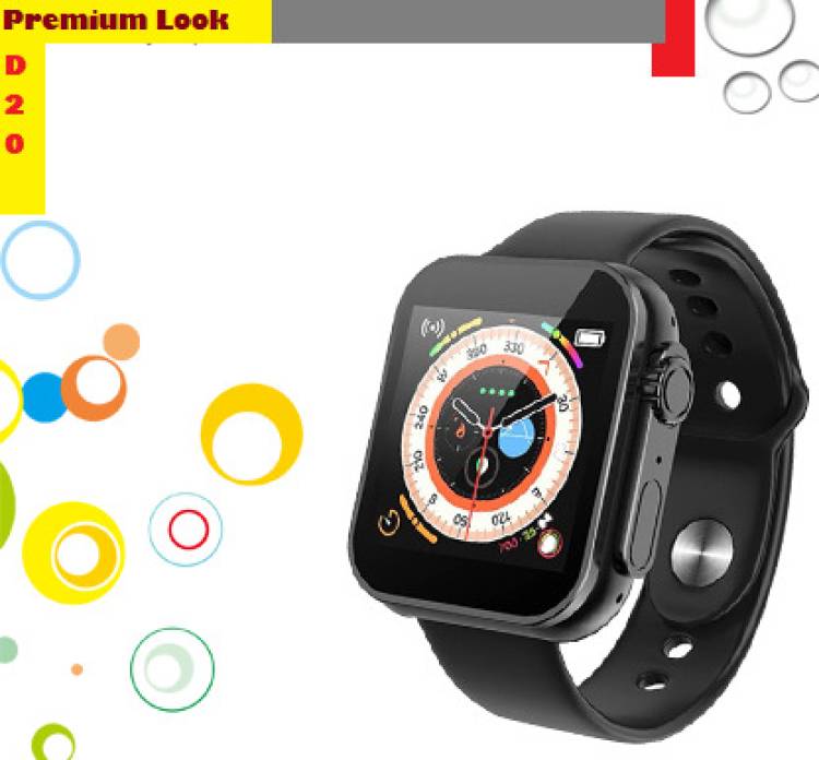 Bygaura A1056_D20 ULTRA HEART BEAT MONITOR SMARTWATCH BLACK (PACK OF 1) Smartwatch Price in India