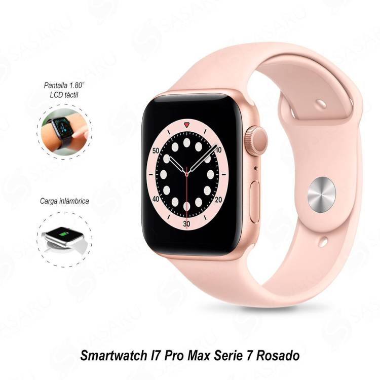 Gk Trading i7 Pro Max Smart Watch Series 7 For Girls (Pink,Free Size) Smartwatch Price in India