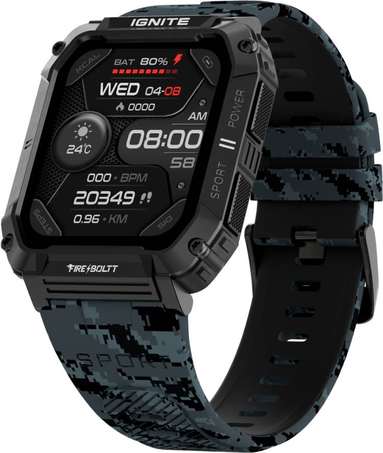 Fire-Boltt Combat 1.96" Large Display, Rugged Outdoor Design, Voice Assistant BT Calling Smartwatch Price in India