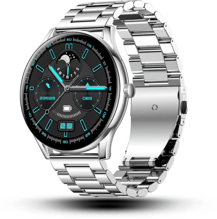 Pebble Cosmos Bold Pro 1.39" Luxury Metal Smartwatch with HD Display, Bluetooth Calling Smartwatch Price in India