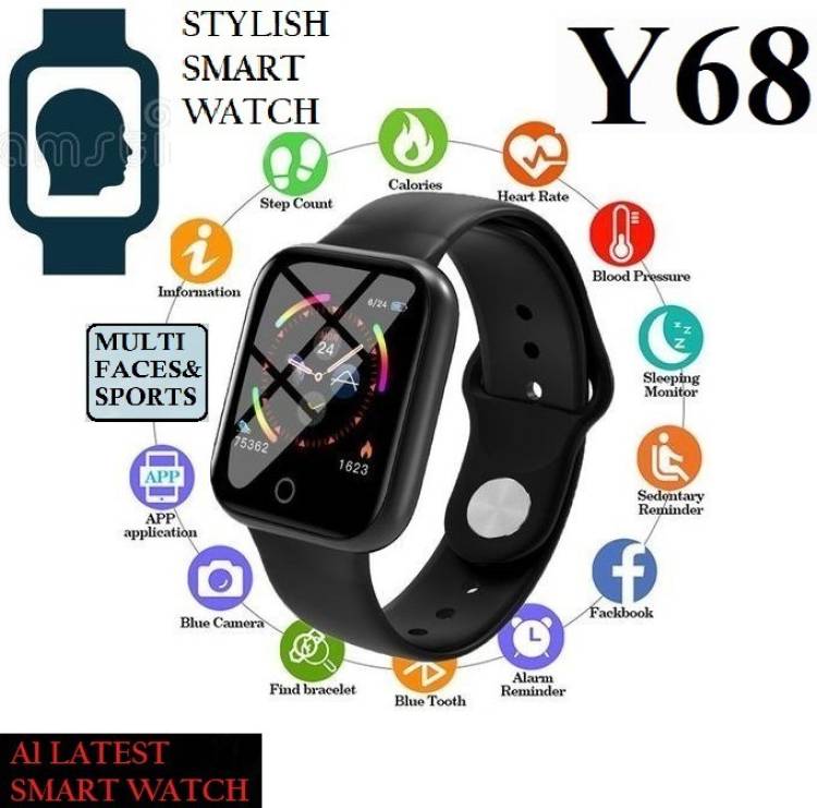 Bymaya OP1500_D20 ADVANCE MULTI FACES BLUETOOTH SMART WATCH BLACK(PACK OF 1) Smartwatch Price in India