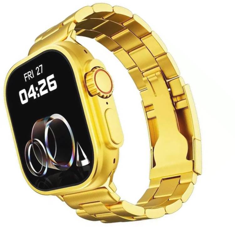 CellFAther Ultra Max Gold Edition iWatch Series 8 smartwatch with Wireless Charger 2 Straps Smartwatch Price in India