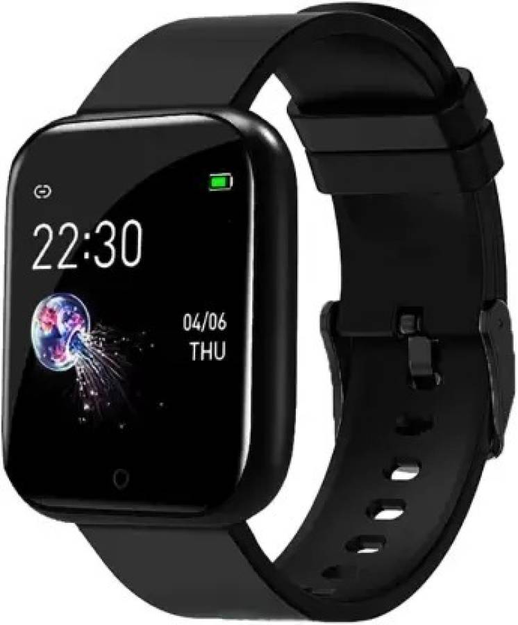 AM ENTERPRISE ID116 Smartwatch Call, instagram, Social media Reminder UNISEX Black Strap Smartwatch Price in India