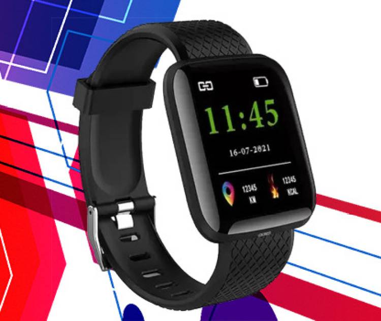 Bydye V206 ID116 PRO CALORIES COUNT SMARTWATCH BLACK (PACK OF 1) Smartwatch Price in India