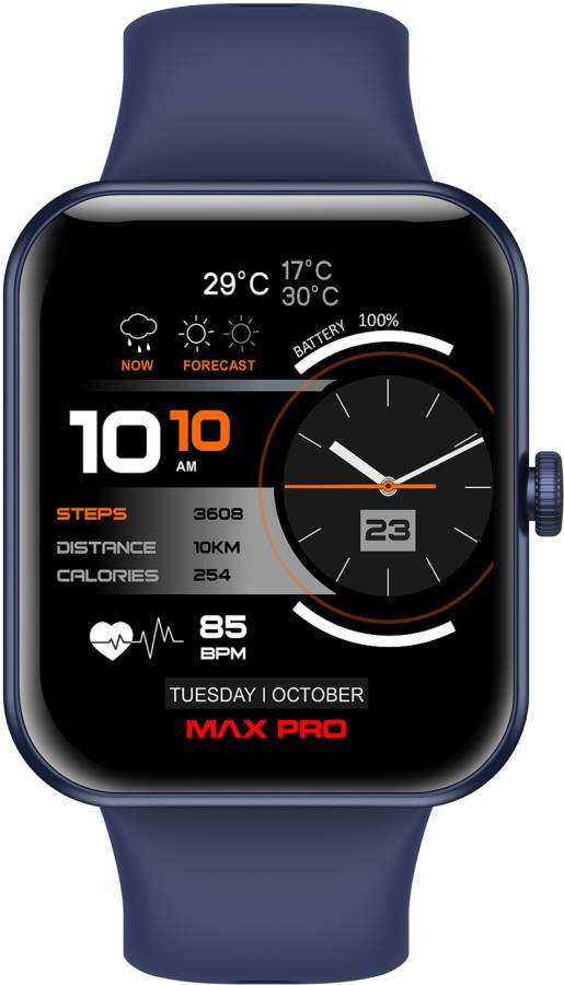 PA Maxima Max Pro Samurai with 1.85" HD Display, Call Accept Option,Hindi Language Support Smartwatch Price in India