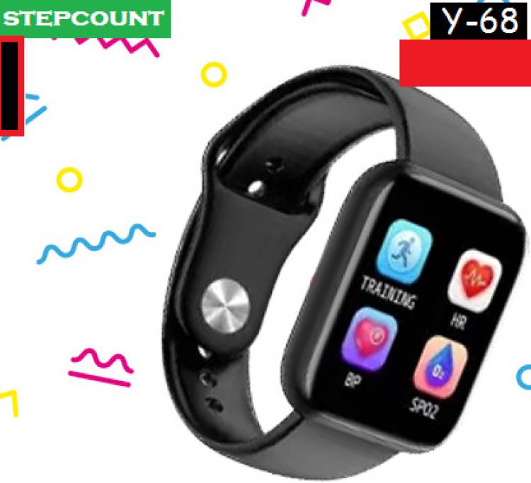 jorugo G175_Y68 ADVANCED STEP COUNT SMARTWATCH BLACK (PACK OF 1) Smartwatch Price in India