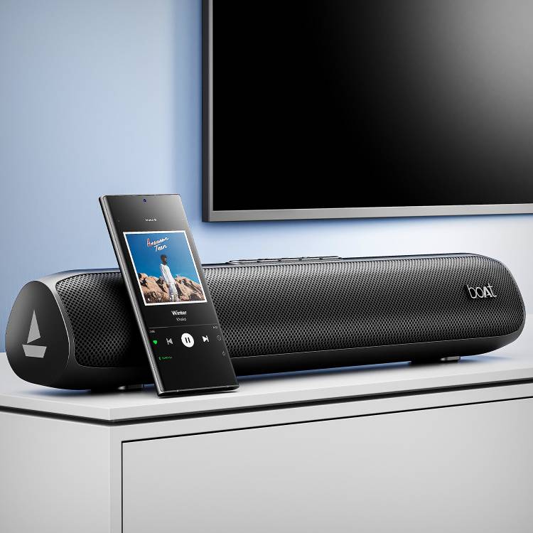 boAt Aavante Bar 520 w/ Dual Passive Radiators,6 HRS Playback & Sleek Design 16 W Bluetooth Soundbar