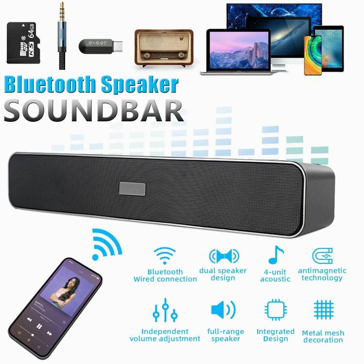 ZSIV High Sound Quality tv Sound Bar with detachable subwoofer SoundBar surround 16 W Bluetooth Soundbar