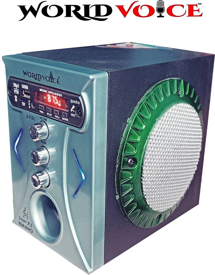 world voice BT SUPER-XL SKY BLUE LED Sub-woofer/ECHO MIC SYSTEM BT/FM/MP3/USB/SD-Card/AUX 160 W Bluetooth Home Audio Speaker