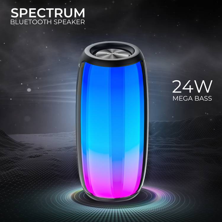 iGear Spectrum party speaker 180 degree LED, 15 hrs playtime, IPX5 360 Degree sound 24 W Bluetooth Home Audio Speaker