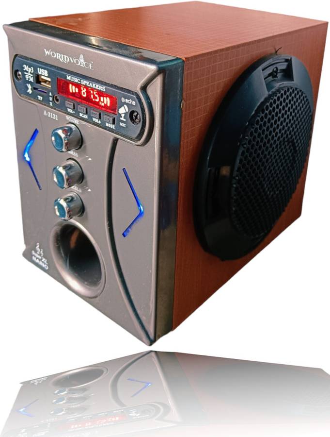 world voice NEW Series Grey Color BT NANO Speaker/ECHO MIC System with BT/FM/USB/SD-Card/AUX 60 W Bluetooth Home Audio Speaker