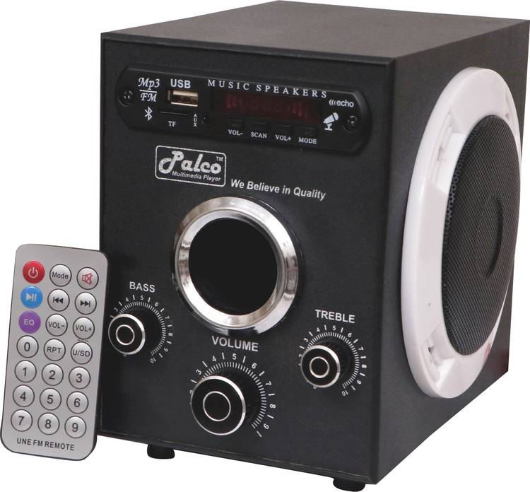 palco sound system PLC750 Portable Multimedia Speaker System with Remote, FM, SD Card, USB, AUX 10 W Home Audio Speaker