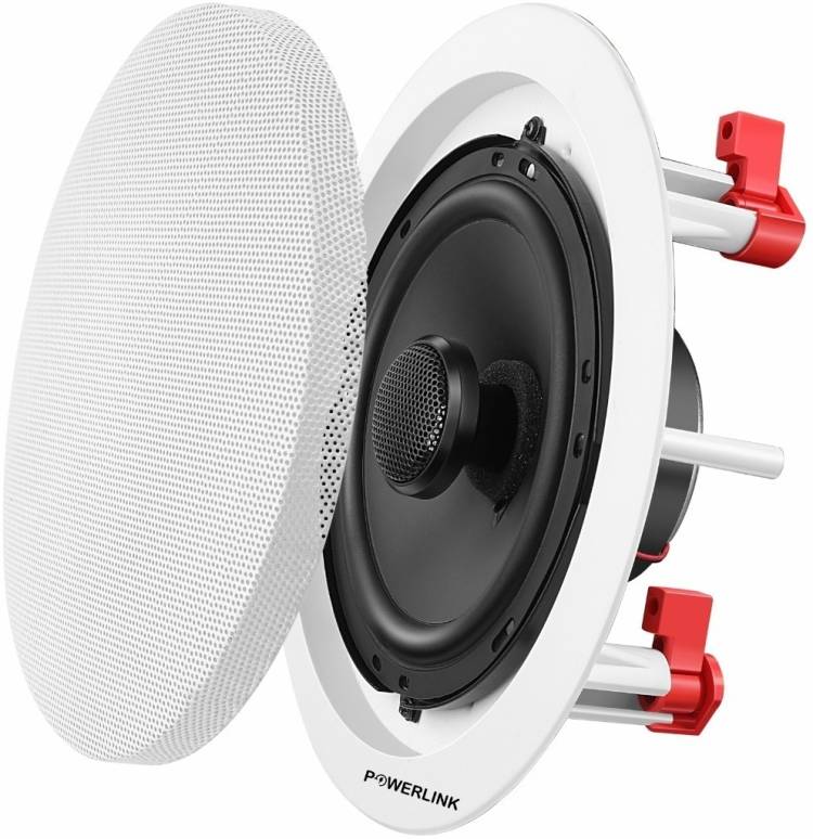 Powerlink 6 Inch 30 Watt Bluetooth Flush Mount Ceiling Speaker (Pack of 1) 30 W Bluetooth Home Audio Speaker