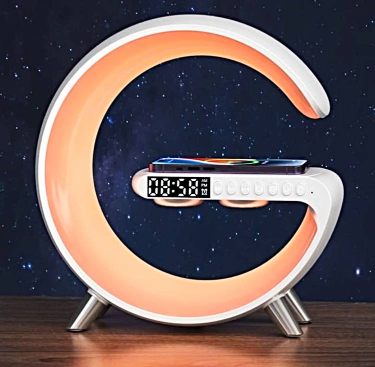 Harjio G Shape Ambient RGB lights, Party Bluetooth Speaker-Wireless Charger-Alarm Clock 5 W Bluetooth Home Audio Speaker