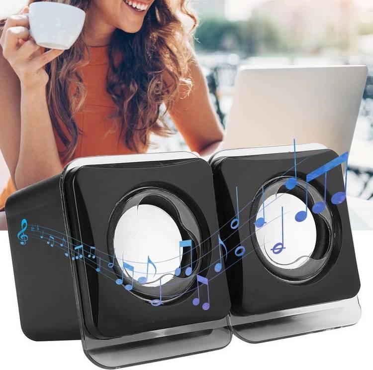 TERABYTE Speaker Portable Mini USB2.0 Desktop Laptop Computer Wired Stereo 2 W Laptop/Desktop Speaker