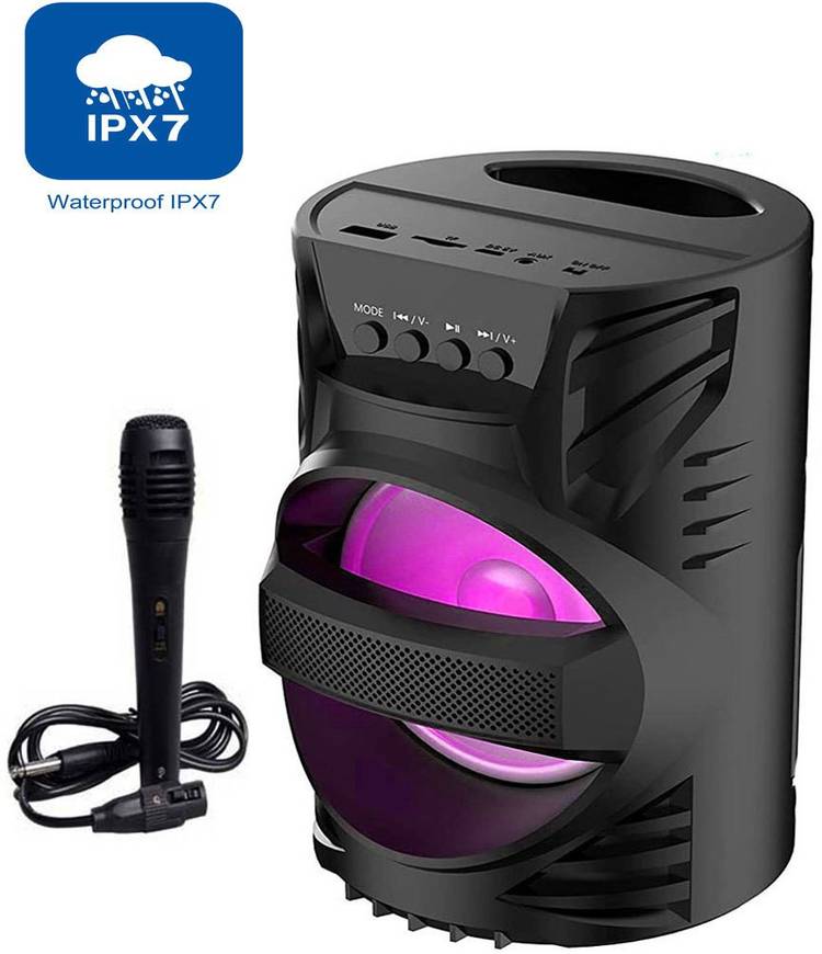 Techobucks Karaoke Disco Lights Speaker with Microphone 10 W Bluetooth Laptop/Desktop Speaker