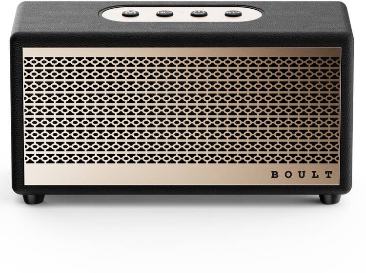 Boult RetroAmp X40 Dual Drivers, 40W Power, 10H Battery, Classic Rugged Leather, 5.3V 40 W Bluetooth Home Audio Speaker