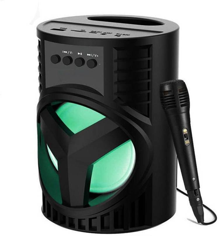 Techobucks Brand New X Bass Speaker with Mic, Remote Control Led Colour changing Lights 10 W Bluetooth Soundbar