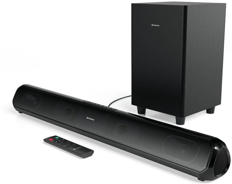 Portronics Pure Sound Pro X1 Soundbar with Wired Subwoofer, USB, AUX In, Remote Control, 100 W Bluetooth Soundbar
