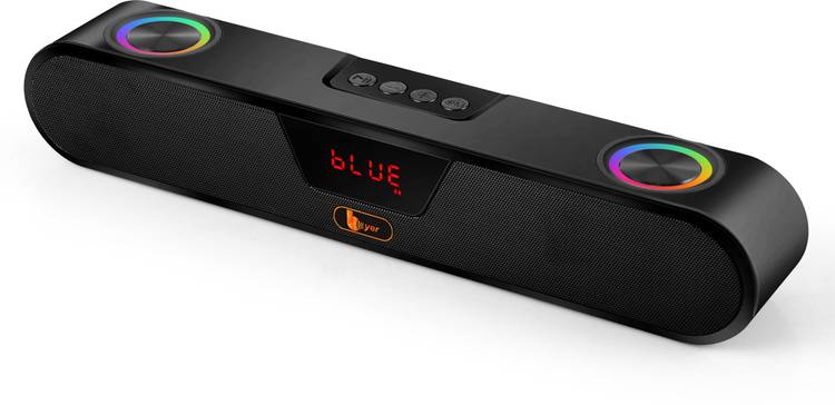 byer Cinematic Soundbar with RGB Light, Made in Bharat,, Heavy Bass, party wireless speakar, HD Sound,6hrs playback,FM 16 W Bluetooth Soundbar