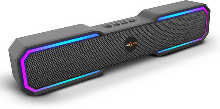 Callmate BladeBeat With In-Built 2 Subwoofers Bluetooth Speaker | FM Radio| RGB Light 20 W Bluetooth Soundbar