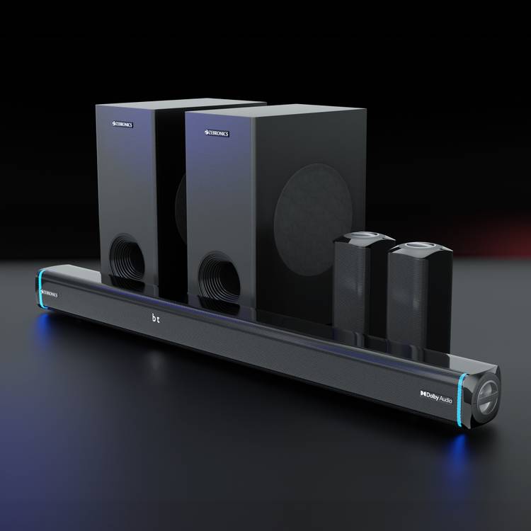 ZEBRONICS Zeb-Juke Bar 9550 Pro Dolby Multi Connectivity, BT v5.3,HDMI(ARC),Optical IN,USB 625 W Bluetooth Soundbar