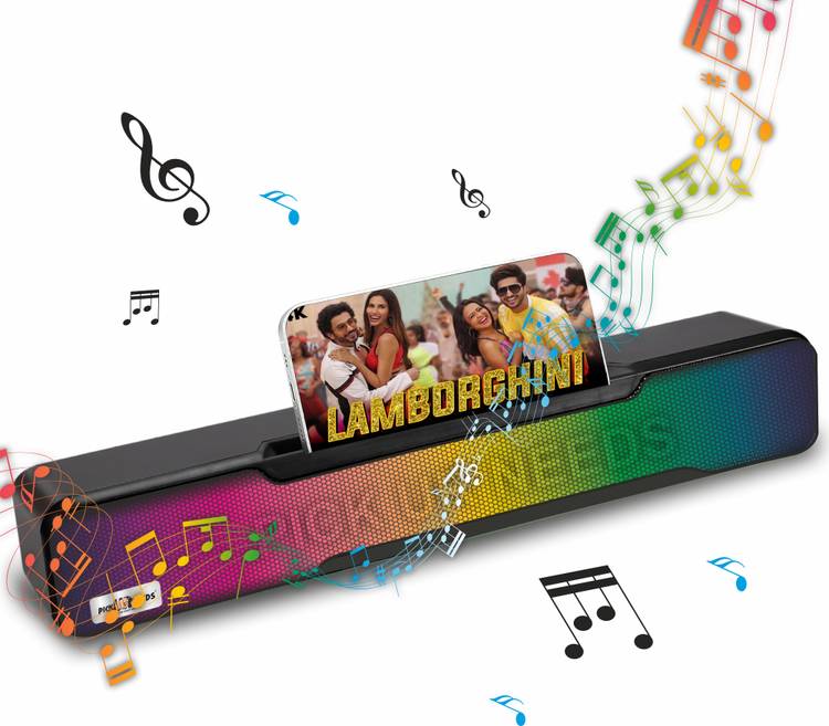 Pick Ur Needs Wireless Soundbar Speaker With RGB Light 1500mAh 7Hrs Playtime USB/Aux/TF card 10 W Bluetooth Soundbar