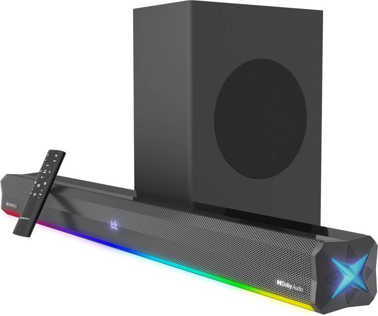 ZEBRONICS Jukebar 900 Dolby Audio Soundbar with Wireless Subwoofer,RGB LED Light 360 W Bluetooth Soundbar