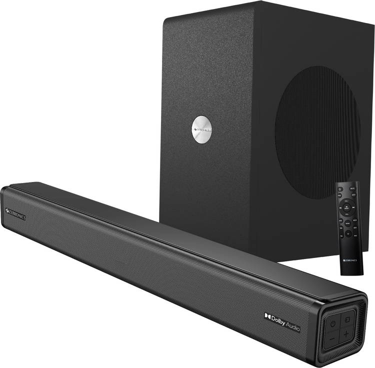 ZEBRONICS JUKE BAR 8700 PRO,Dolby Audio, HDMI (ARC),AUX ,Wireless Subwoofer, LED 200 W Bluetooth Soundbar