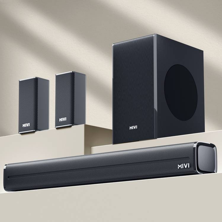 Mivi Fort H350 Soundbar, 350 Watts, 5.1 Channel, Multi-Input and EQ Modes, BT v5.1 350 W Bluetooth Soundbar