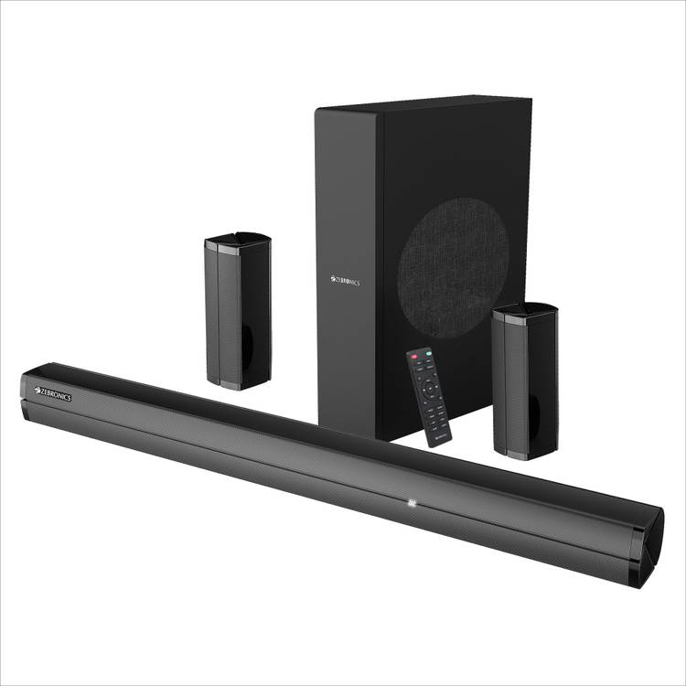 ZEBRONICS JUKE BAR 7450 PRO 5.1,HDMI(ARC), USB,AUX, Wall Mount,LED Display 200 W Bluetooth Soundbar