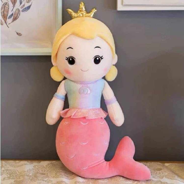 Liquortees Red color Mermaid doll soft toy Cuddly filling teddy bear for girls  - 30 cm