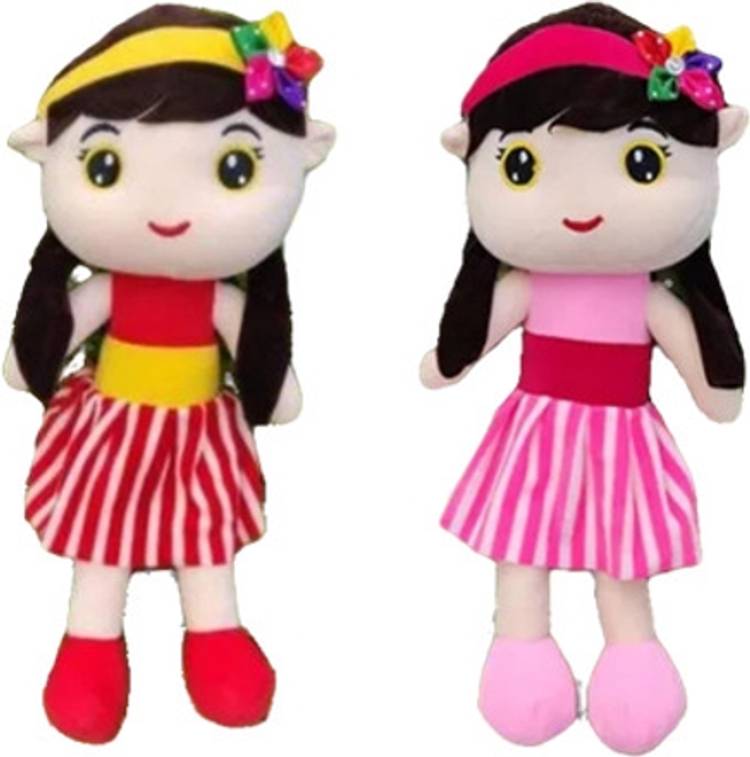 ARYAN Soft and lovely combo 2pcs Doll for kids girls birthday surprise gifts  - 40 cm