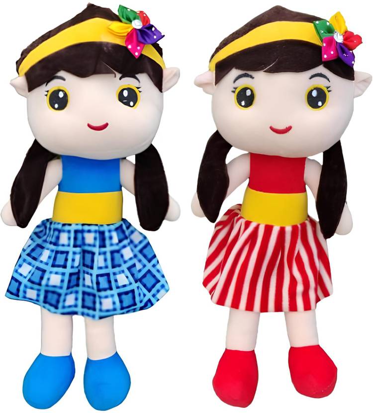 papapops 2 Pcs Sofia Doll for baby girl| Teddy Dolls for Girls | Plush Baby Doll Toys - 30 cm