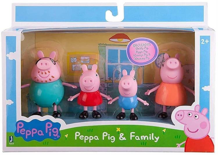 Space Age Peppa Pig Family Playset: Peppa, George, Mommy Pig, and Daddy Pig Toy for Kids