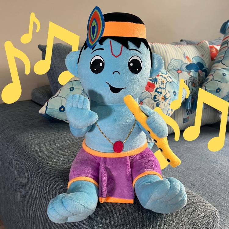 LADDOO Cool Krishna - the Mantra Singing Plush  - 14 inch