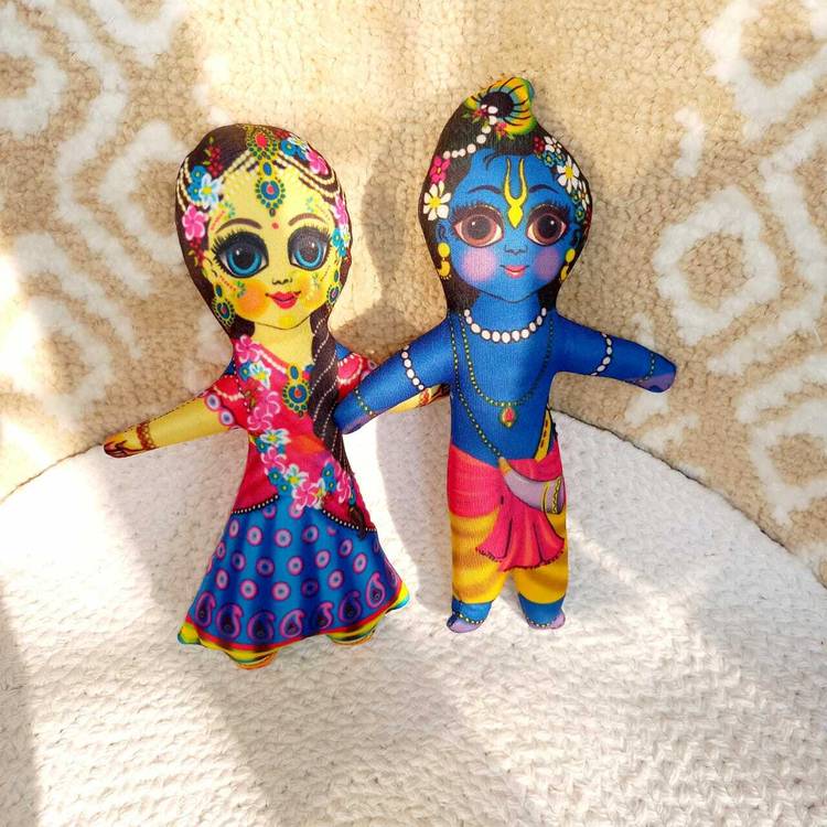 UAS ACHYUTA EXPERT TRADING CO Premium Quality Special Radha Krishna Toy Combo Low Budget Kids Adults Pack of 2 - 8 inch