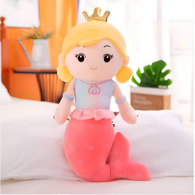 Teddify Mermaid Doll Soft Toy for Girls Stuffed Teddy Bear Baby Kids & Birthday Gifts  - 30 cm