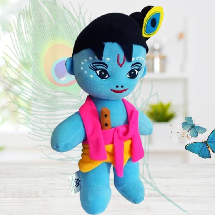 Mallexo Loard Krishna Soft Toy Kids/Baby/boy/Girl/Child Soft Toy for Kids Stuffed  - 36 cm