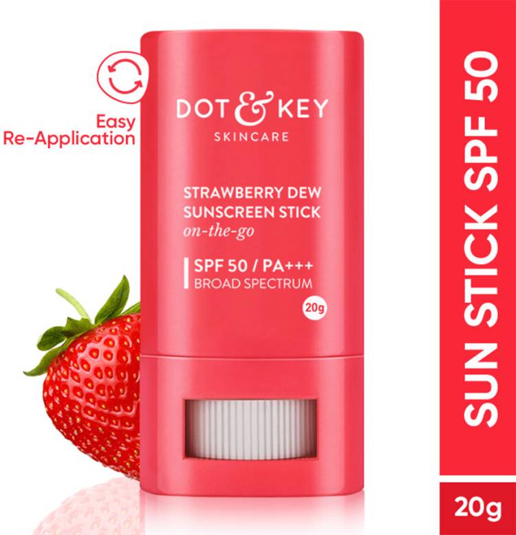 Dot & Key Strawberry Dew SPF 50 Sunscreen Stick,UVA/UVB Rays Protection for All Skin Types - SPF 50 PA++++ Price in India