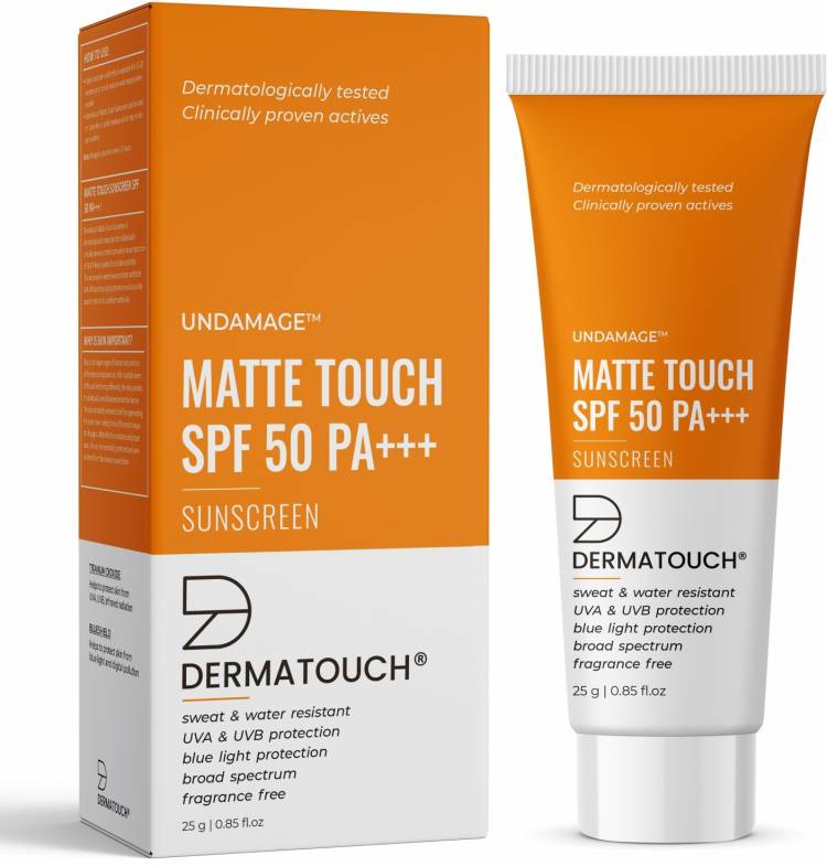 Dermatouch Matte Touch Sunscreen SPF 50 PA+++ with Titanium Dioxide & BlueShield - SPF 50 PA+++ PA+++ Price in India