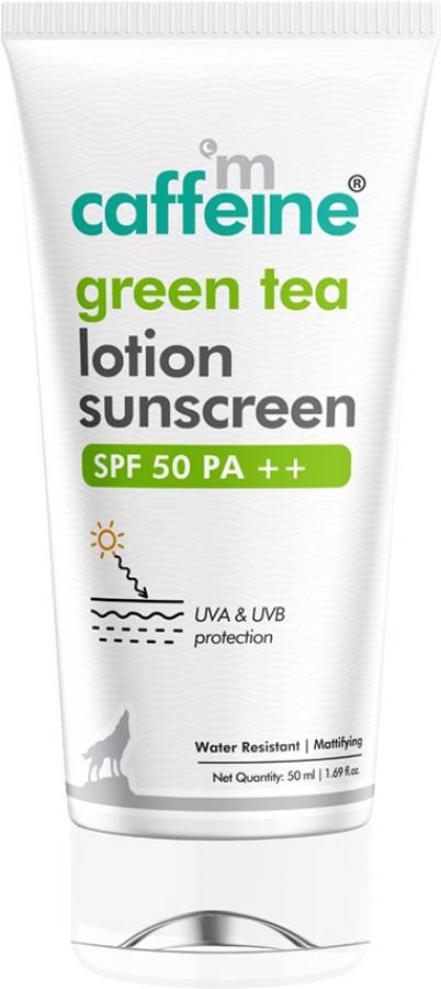 mCaffeine Green Tea Lotion Sunscreen - SPF 50 PA++ Price in India