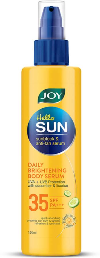 Joy Hello Sun Sunblock & Anti Tan Daily Brightening Body Serum - SPF 35 PA+++ Price in India