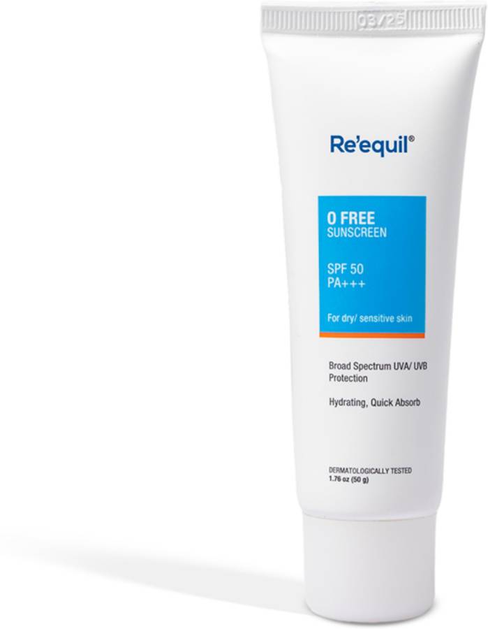 Re'equil O Free Sunscreen SPF 50 PA+++ For Dry/Sensitive Skin - SPF 50 PA+++ Price in India